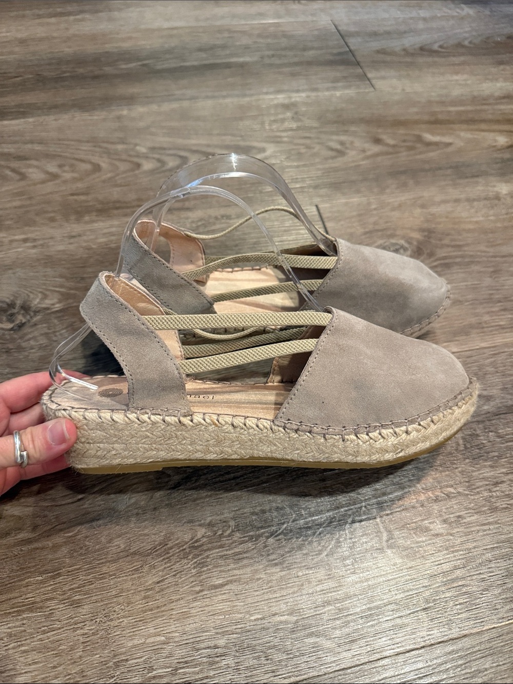 Eric Michael Sabina Suede Espadrille Sandal Size 39, 8.5